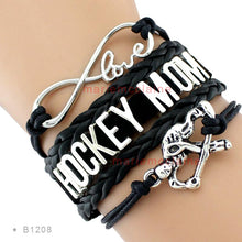 (30 PCS/lot) Infinity Love Hockey Mom Bracelets Hockey Player Bracelets Jew