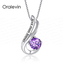 love mom forever Cubic zirconia Pendant Necklace Jewelry for Mother Mom, 18