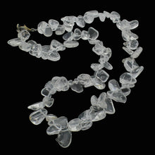 YYW Women Mom Natural Clear Quartz Stone Necklace Free Size Nuggets White Q