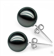 925 silver real natural big Pearl Earrings natural Tahiti Pearl Earrings 92