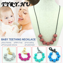 Silicone Teething Necklace Icosahedron Beads DIY Baby Teether BPA Free Food