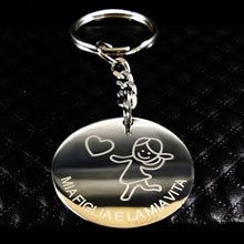 2017 Fashion MIA FIGLIA ELA MIA VITA Stainless Steel Keychain Silver Color