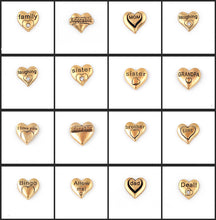 20pcs/lot Free Shipping Gold Charms Mix Sister Mom Dad Brother Family Charm