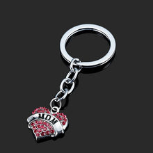 2016 New Arrival Red Crystal Key Chains Thanksgiving Gift Mother I Love You