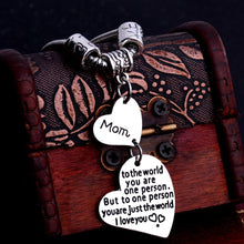 Double Heart Mom Charm Bracelet For Mother's Gift I Love You Mommy Beads Lo