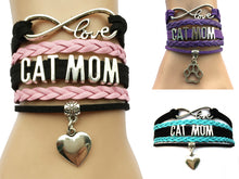 Drop Shipping Infinity Love Cat Mom Heart Bracelet  Best Puppy Lover Girl G