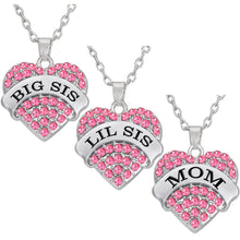 my shape 2017 Fashion Pink Mom Crystal Heart Necklace&Pendants Big Litter S