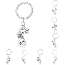Family Dad Mom Sister Brother Grandma Grandpa Key Chain Ring Keyrings Keych
