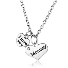 Love Mommy Crystal Heart Pendant Necklace Gifts Family Mom Mother Women Jew