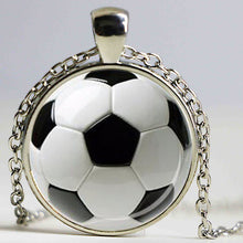 SOCCER BALL PENDANT Soccer Mom Jewelry Football Pendant Black White Gift fo
