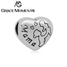 5pcs Factory Clearance Sale Never Fade Stainless Steel Big Hole Heart Beads
