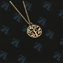 Personalized Gold filled Family Tree Pendant Mom Necklace,Any 5 Birthstones