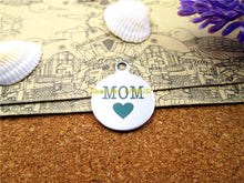 20pcs  stainless steel charms "MOM heart" 5 style for choosing   DIY Charms