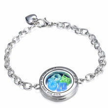 Engraved mom best gift Glass Locket Bracelets Bangles with glowing charms f