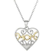 2017 hot sale fashion necklaces for mother  MoM heart shape pendent  neckla