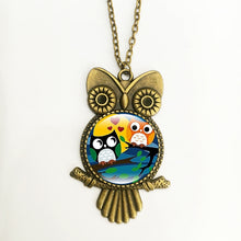 Vintage retro style Alloy OWL Pendant Long Chain Necklace Jewellery for fri