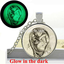 Glow in the Dark Mom Birthing Necklace Midwife Gift  Fetus Necklace  Photo