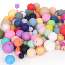 100pc Silicone Beads Baby Teether Teething Bead 9/12/15mm Safe Rubber Nurse