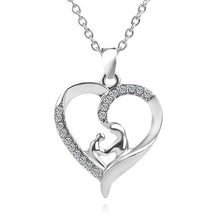 Moms Jewelry Chain Link Gift Mother Baby Heart Pendant Mom Daughter Child F