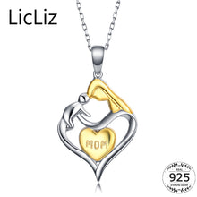 LicLiz 925 Heart Necklace Big Pendant Necklaces For Women Vintage Collar Je