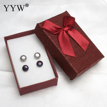 YYW Women Mom Jewelry Gifts 8 9mm 2Pairs/Box Natural Freshwater Pearl Earri