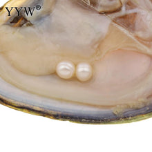 YYW 1PC Inside Natural Freshwater Cultured Love Wish Pearl Oyster Mussel Sh