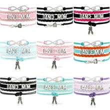 (10 PCS/Lot) Infinity Love Dance Mom Wrap Bracelet Dancer Dancing Multilaye