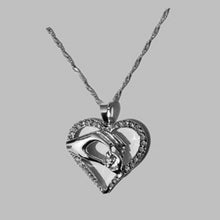 Mom Necklace Mother Love Baby Child Heart Pendant Mothers Day Necklace Chea