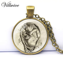 2017 MIDWIFE PENDANT Midwife Gift Da Vinci Fetus Necklace Leonardo Da Vinci