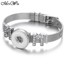 New 18MM Snap Bracelets & Bangles Stainless Steel MOM Charm Bracelet diy Bu