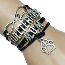 Drop Shipping Bull Terrier Mom Dog Breed Animal Paw Print Puppy Charm Brace