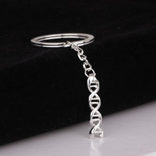 2016 Fashion DNA key chain Double Helix Keychains Silver DNA jewelry for mo