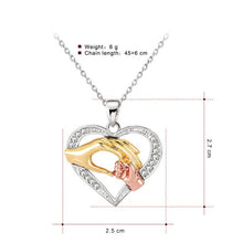 Ranzwal Mothers Day Gifts for Mom Women Hand in Hand Pendant Necklaces with