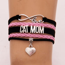 Drop Shipping Infinity Love Heart Charm Dog Mom/Cat Mom Bracelet & bangles