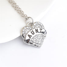 Clear Crystals Love Hheart Pendant Necklace,Gift for Mom/Dad/Sister/Best Fr