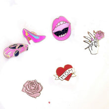 free shipping 10pcs/ lot jewelry accessories enamel mom heart car rose flow