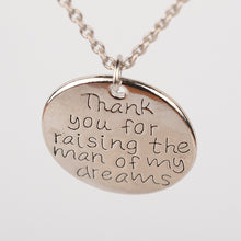 2016 Family Jewelry Mother in Law Gift "Thank You for Raising the Man of My