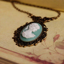 Victorian Lady Cameo Pendant Necklace Mother's Day Gifts for Mom Handmade V