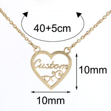 Duoying Heart Necklace Personalized Love Custom Name Necklace Romantic Anni