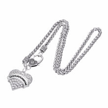 my shape 1pcs Chihuahua MOM Clear Crystal Rhinestone Heart Pendant Pet Chih