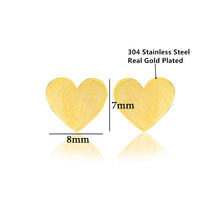 Earings Fashion Jewelry Gold Color Charm Women Tiny Heart Brincos Stainless