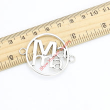 6pcs Antique Silver Plated Mama Mom Connectors Charm Pendant Jewelry Making