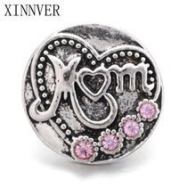 10Pcs/lot 18mm Crystal Mom Snap Button Bracelet Fashion DIY Jewelry For Cha