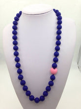Food grade silicone teething heart beads necklace for mom  baby silicone nu