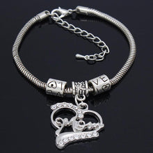 Family Mother Mom Son Daughter Grandmother Bracelet Wristband Charm Women J