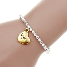 New Fashion Mom Heart Crystal Lobster Claw Bracelet Jewelry Mother's Day Gi