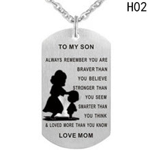 Customed Necklaces Dog Tags Dad\mom To Son\daugthter Pendant Personalized N