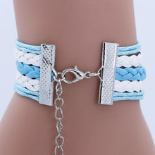 Fashion Antique Silver Family Wristband Charm Bracelets For Women Mom Love