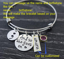 New White Gold Plating Bangles Anklet Custom Names & Birthstone Gift for Mo
