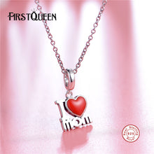 FirstQueen 925 Sterling Silver I Love Mom Enamel Bead Pendant Fit Bracelet